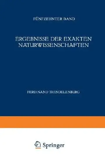 Cover of Ergebnisse Der Exakten Naturwissenschaften