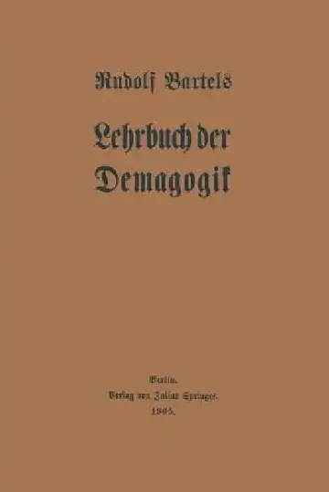 Cover of Lehrbuch Der Demagogik