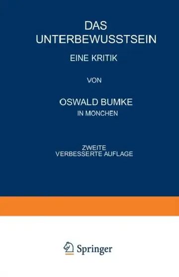 Cover of Das Unterbewusstsein