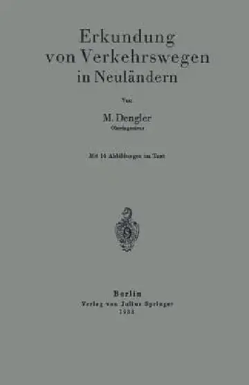 Cover of Erkundung Von Verkehrswegen in Neuländern