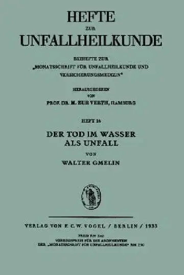 Cover of Der Tod Im Wasser ALS Unfall