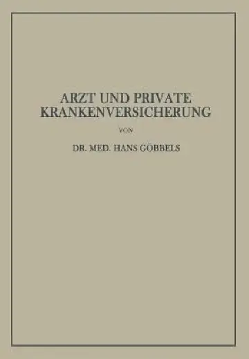 Cover of Arzt Und Private Krankenversicherung