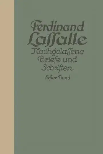 Cover of Briefe Von Und an Lassalle Bis 1848