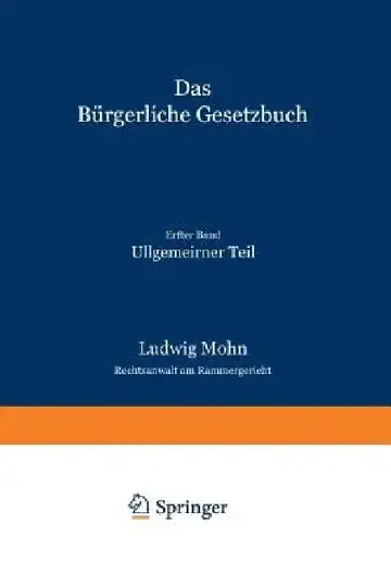 Cover of Das Bürgerliche Gesetzbuch