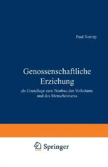 Cover of Genossenschaftliche Erziehung