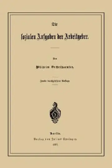 Cover of Die Sozialen Aufgaben Der Arbeitgeber