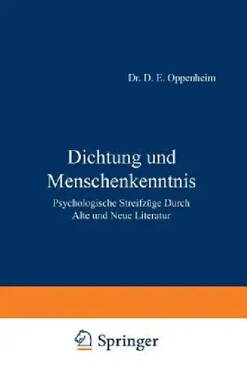 Cover of Dichtung Und Menschenkenntnis