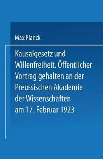 Cover of Kausalgesetz Und Willensfreiheit