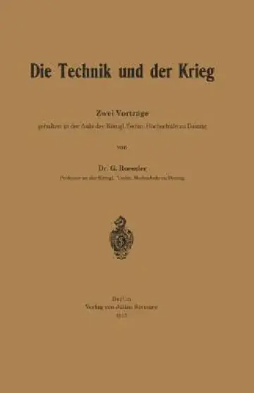 Cover of Die Technik Und Der Krieg