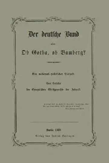 Cover of Der Deutsche Bund Oder