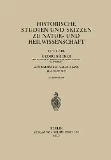 Cover of Historische Studien Und Skizzen Zu Natur- Und Heilwissenschaft