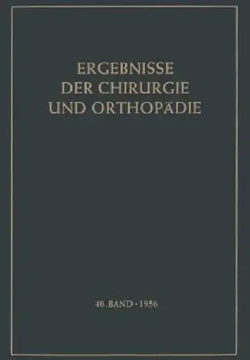 Cover of Ergebnisse Der Chirurgie Und Orthopädie