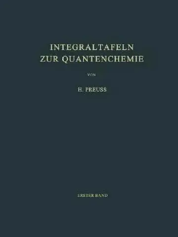 Cover of Integraltafeln Zur Quantenchemie