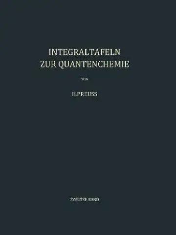 Cover of Integraltafeln Zur Quantenchemie