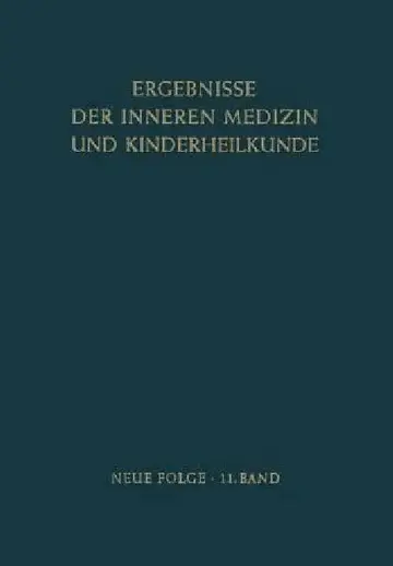Cover of Ergebnisse Der Inneren Medizin Und Kinderheilkunde