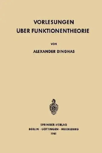 Cover of Vorlesungen Über Funktionentheorie