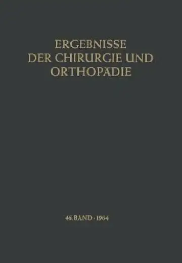 Cover of Ergebnisse Der Chirurgie Und Orthopädie