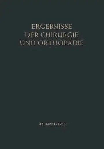 Cover of Ergebnisse Der Chirurgie Und Orthopädie