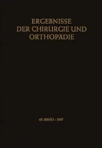 Cover of Ergebnisse Der Chirurgie Und Orthopädie