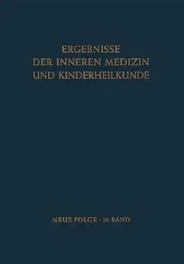 Cover of Ergebnisse Der Inneren Medizin Und Kinderheilkunde