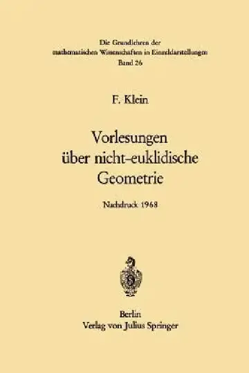 Cover of Vorlesungen Über Nicht-Euklidische Geometrie