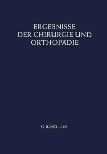 Cover of Ergebnisse Der Chirurgie Und Orthopädie