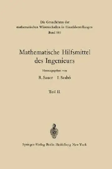 Cover of Mathematische Hilfsmittel Des Ingenieurs