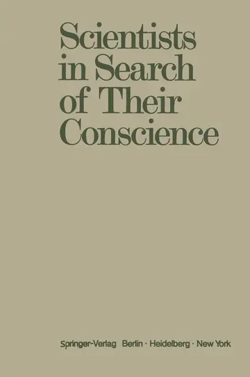 Cover of Scientists in Search of Their Conscience