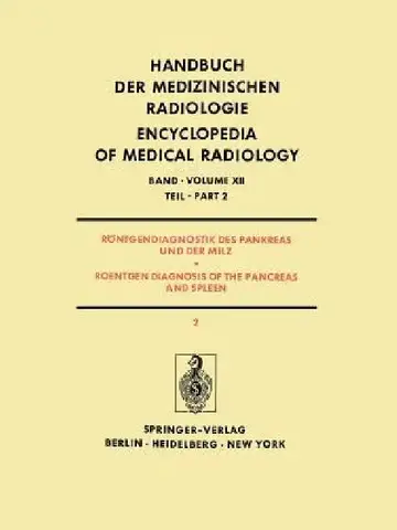 Cover of Röntgendiagnostik Des Pankreas Und Der Milz / Roentgen Diagnosis of the Pancreas and Spleen