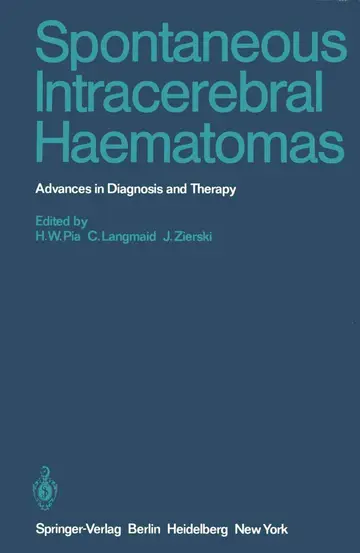 Cover of Spontaneous Intracerebral Haematomas