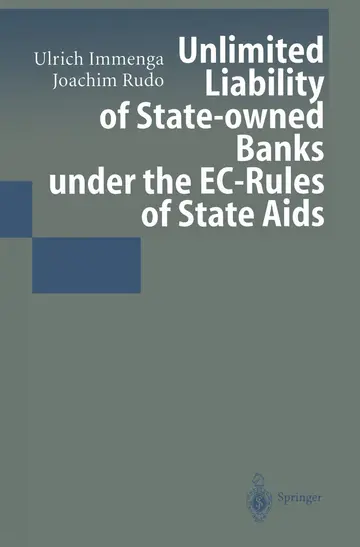 Cover of Unlimited Liability of State-owned Banks under the EC-Rules of State Aids