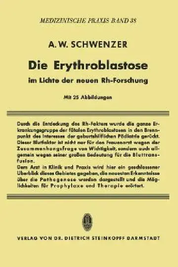 Cover of Die Erythroblastose Im Lichte Der Neuen Rh-Forschung