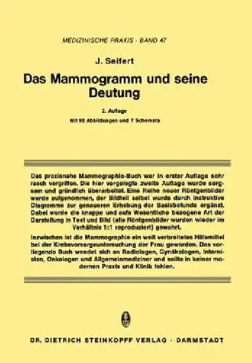 Cover of Das Mammogramm Und Seine Deutung