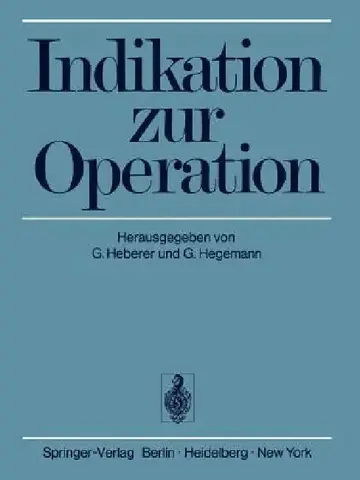 Cover of Indikation Zur Operation