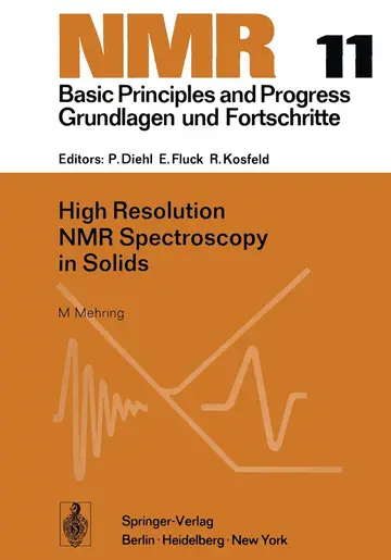 Cover of High Resolution Nmr Spectroscopy in Solids
