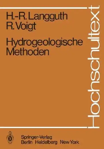 Cover of Hydrogeologische Methoden