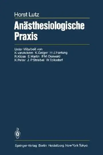 Cover of Anästhesiologische PRAXIS
