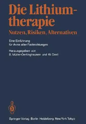 Cover of Die Lithiumtherapie Nutzen, Risiken, Alternativen