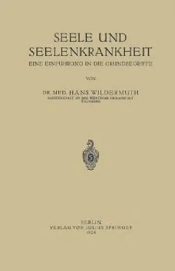 Cover of Seele Und Seelenkrankheit