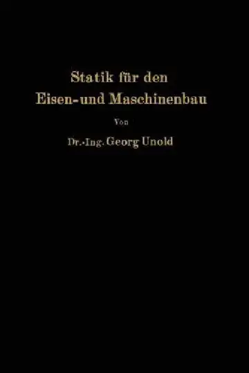 Cover of Statik Für Den Eisen- Und Maschinenbau