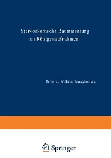 Cover of Stereoskopische Raummessung an Röntgenaufnahmen