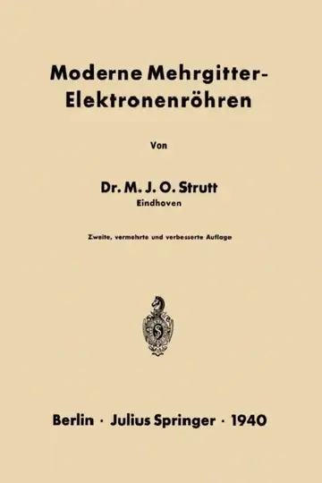 Cover of Moderne Mehrgitter-Elektronenröhren