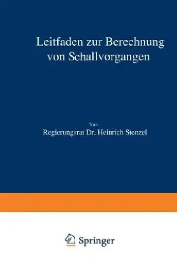 Cover of Leitfaden Zur Berechnung Von Schallvorgängen