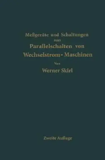 Cover of Parallelschalten Von Wechselstrom-Maschinen