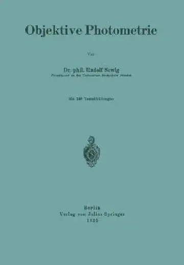 Cover of Objektive Photometrie