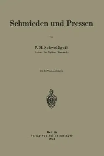 Cover of Schmieden Und Pressen