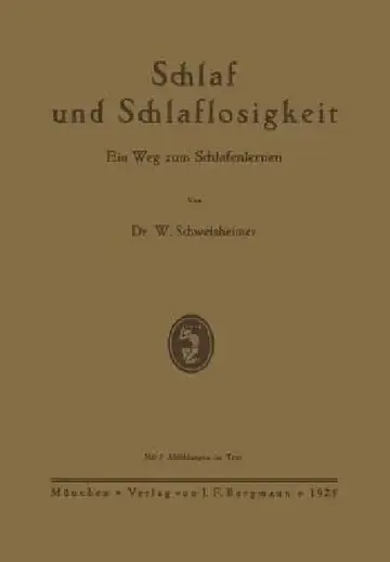 Cover of Schlaf Und Schlaflosigkeit