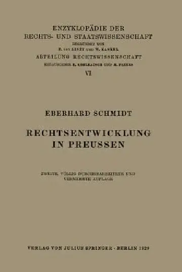 Cover of Rechtsentwicklung in Preussen