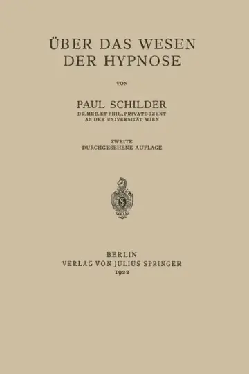 Cover of Über Das Wesen Der Hypnose