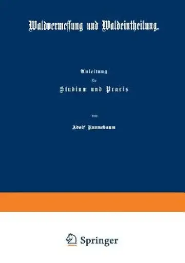 Cover of Waldvermessung Und Waldeintheilung